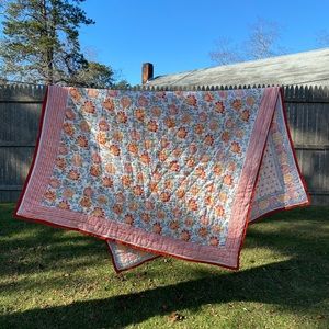 Cotton twin reversible quilt / Natural Habitat